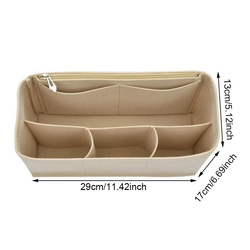 Multifunctional Large-capacity Purse Organizer Insert Travel Portable Multi-pocket Tote Shaper Handbag Divider for Inside Purse
