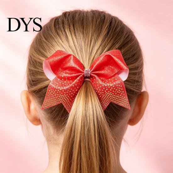 Glitter Bow Hair Clips Sparkling Clip, Sequin Clip for Cheerleading Aerobics Stage Accessories Performance And Dance Team Accessories, Decorative Ties