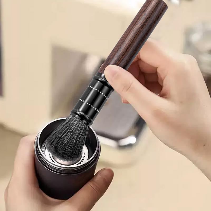 Щетка для эспрессо Деревянная ручка Щетка для чистки 16,9 см Гибкая щетка для кофейной пудры Мягкая щетка для чистки эспрессо-машины Для дома