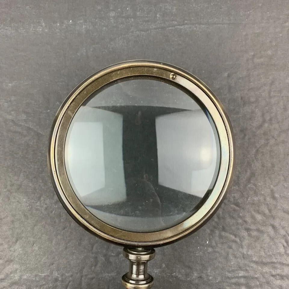 Увеличительное стекло Manifer из латуни с кожаным футляром для хранения, ручная работа, классический вид