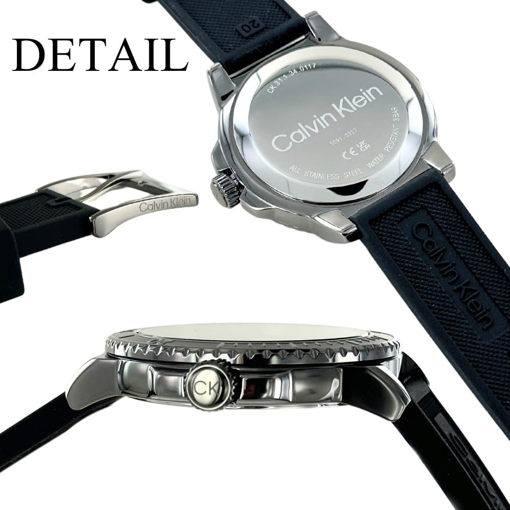 Watch Rubber Silicone Strap Black Watch Analog Clock 25200207 [Calvin Klein] Men's Men's [Item]