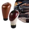 Knob Gloss Imitation Peach Wood Manual Gear Stick Knob Shift Shifter 5-Speed Lever Car Shift Knob