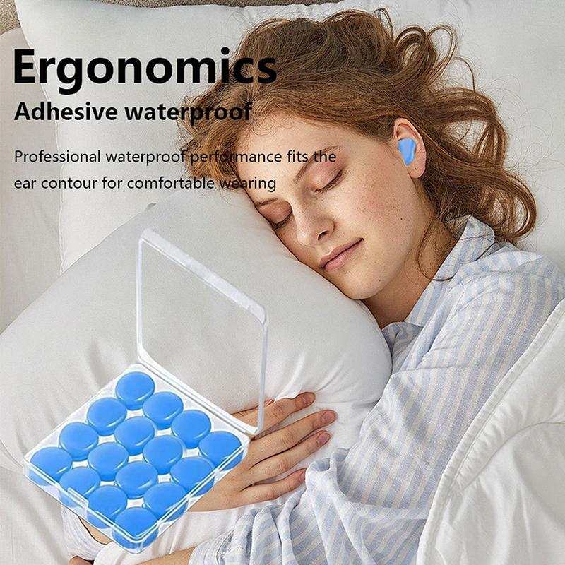 16 шт. силиконовые беруши многоразовые силиконовые восковые беруши плавание формованные беруши шумоподавление защита для сна