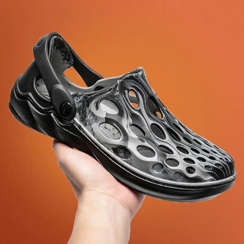 Сверхлегкие мужские сандалии с отверстиями для улицы, дорогие, большого размера в приветственной сделке, купить тренд 2025, летняя распродажа для взрослых, повседневная ПВХ обувь 39 для мужчин