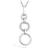 [F6335] - Silver Pendant 'Sissi' Silver White (rhodium-plated) - 32x10 Mm