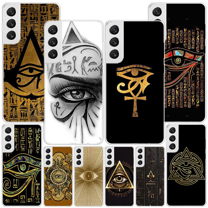 Sacred Eye of Horus Egypt Fresco Phone Case For Samsung Galaxy S24 S25 Edge S26 Ultra S23 S22 S21 Plus S20 FE + Personalized Pri