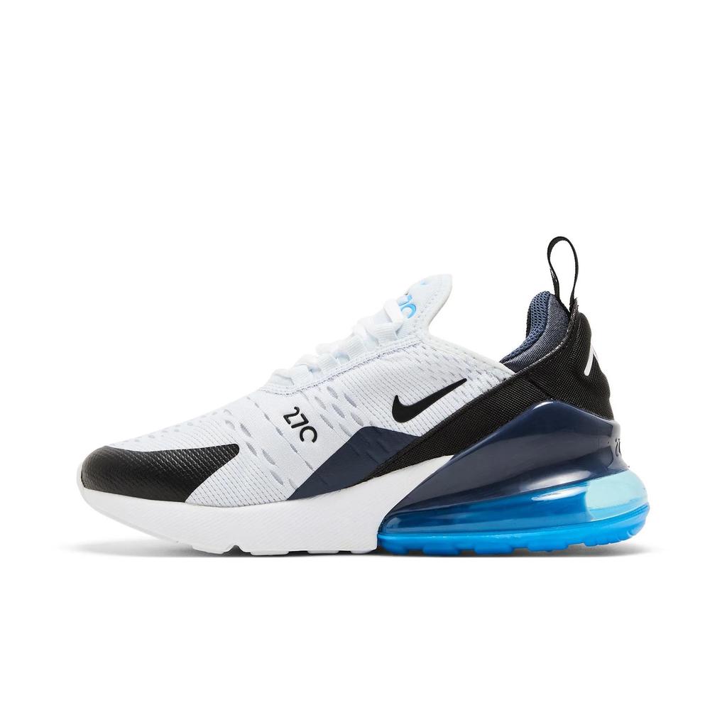Nike Air Max 270 Grade School 'Football Grey Thunder Blue' (Unisex) Football Grey / Thunder Blue / Photo Blue / Black Kids' Running Shoes