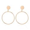 Alloy Stylish Womens Hoop Earrings Modern Geometric Shape Accessory Statement