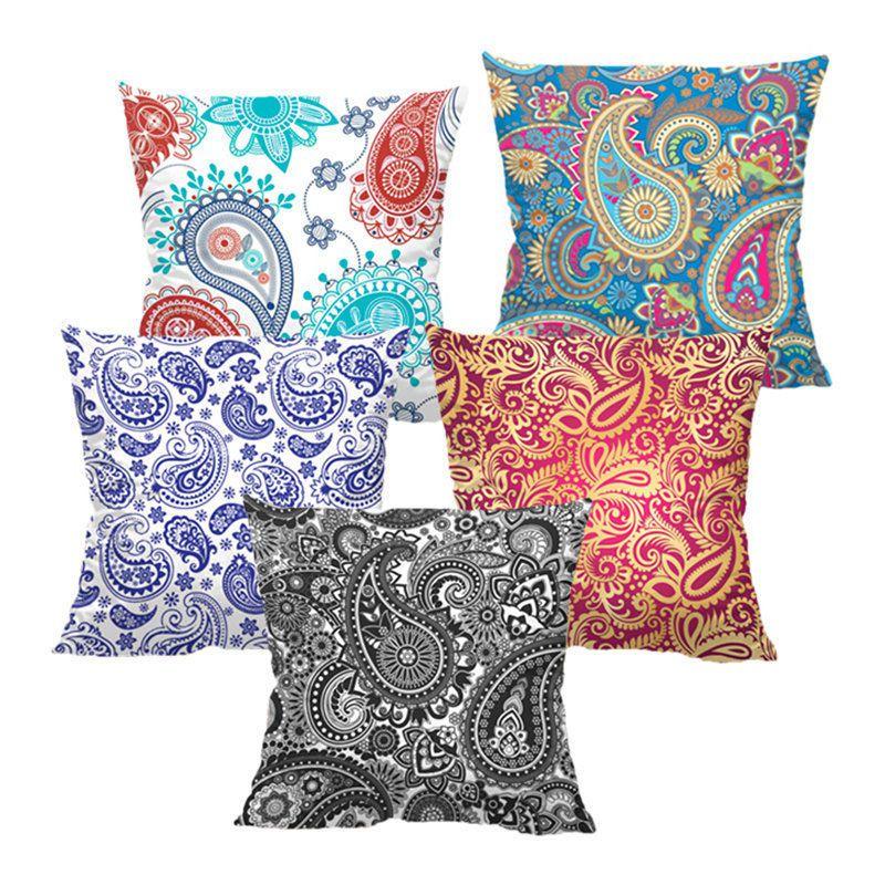 Изысканные этнические наволочки с принтом пейсли для декора винтажного богемного дивана