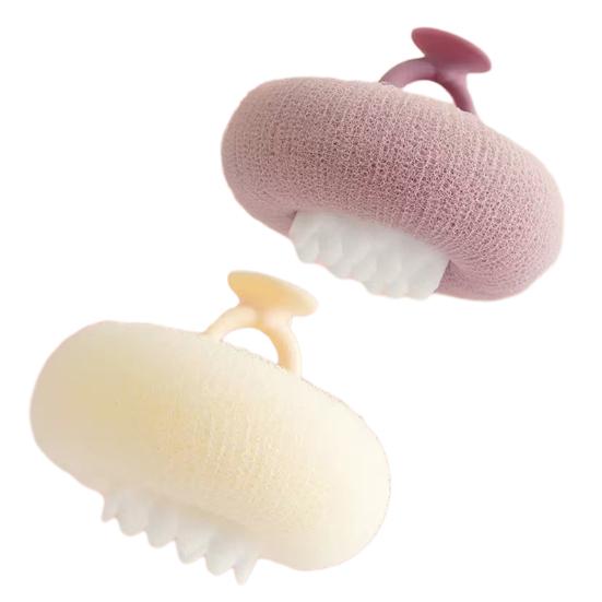 2 шт. Подсолнуховая щетка для ванны с присоской, глубоко отшелушивающая душевая губка, 3D сотовая структура, мочалка для душа