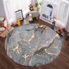 Роскошный серый мраморный круглый коврик, мягкий утолщенный кухонный напольный коврик, водонепроницаемый нескользящий маслостойкий напольный коврик, коврик для бега