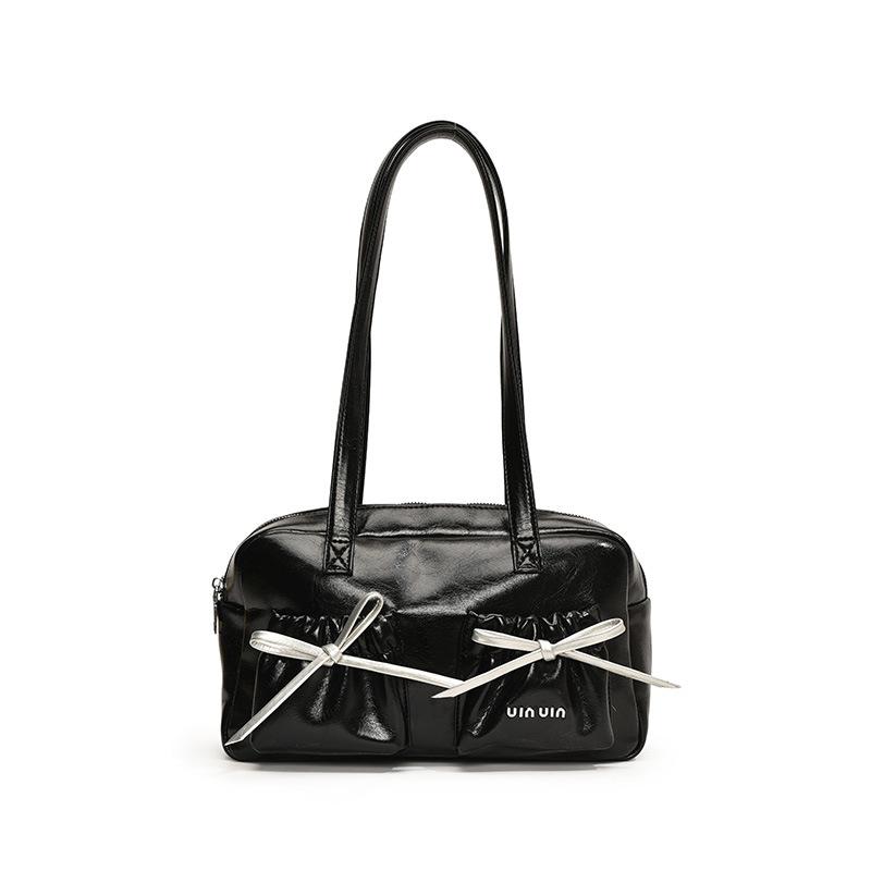 Модная универсальная наплечная сумка большой вместимости однотонная новая сумочка