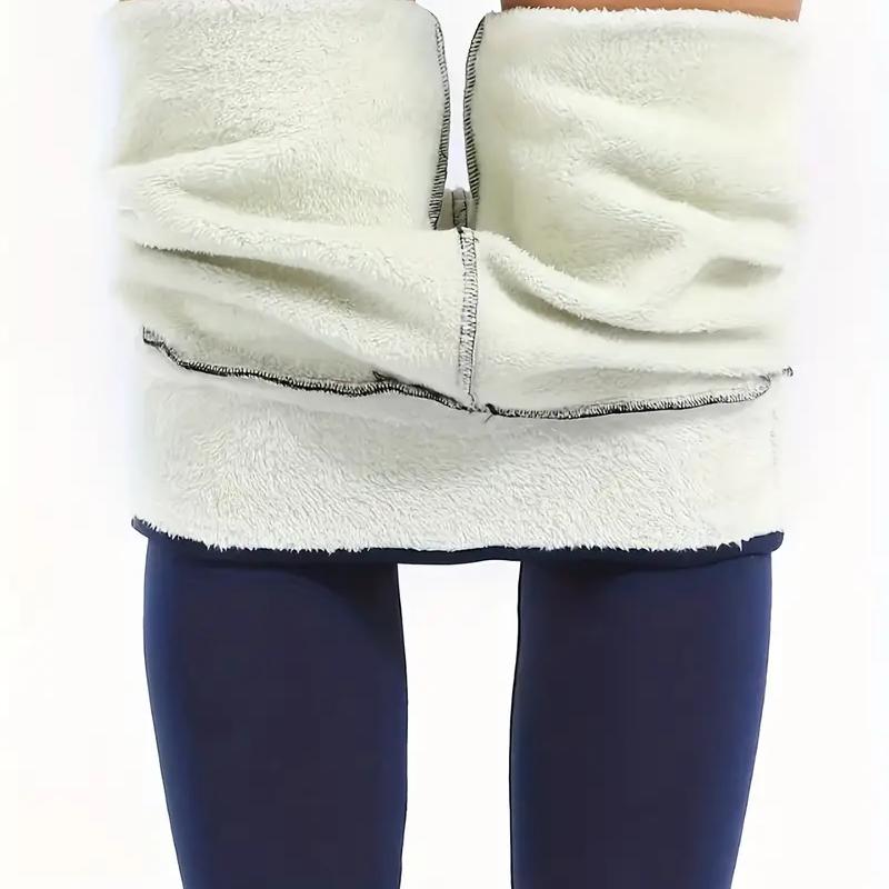 Зимняя верхняя одежда из овечьей шерсти, леггинсы с высокой талией для женщин, толстые и плюшевые теплые брюки, волшебные брюки, укороченные брюки для женщин