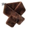 Heat Storage Neck Protection Women Imitation Mink Fur Scarf, Thickened Soft Plush Thermal Winter Wrap Warmer, Cold Weather Elegant Shawl Accessory for