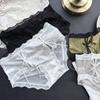 Ladies Spring Summer Cute Hollowed-out Ice Silk Gauze Careful Machine Low Waist Sexy Panties