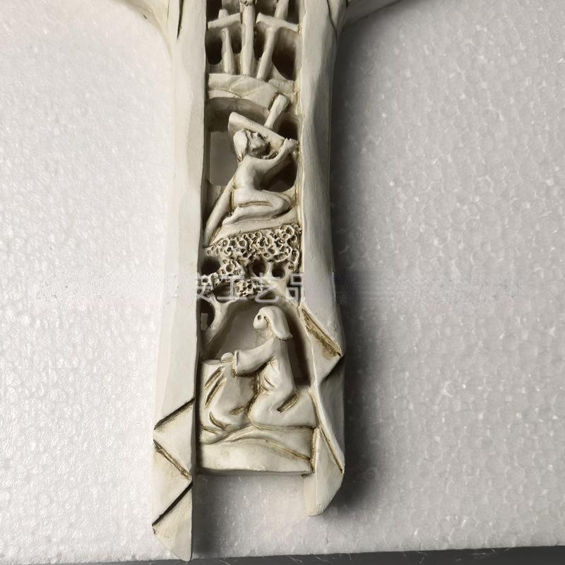 New Cross Ornament Retro Home Wall Hanging Resin Wall Decorations Handicraft Decoration