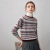 Kemengboka 2025 Fall/Winter Women's Retro Fair Isle Cashmere Knit Sweater