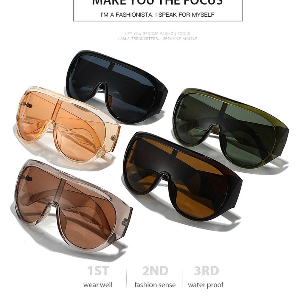 Hip Hop Shield Sunglasses Women Oversized One-Piece Large Sun Glasses Luxury Designer Men Driving Eyewear Uv400