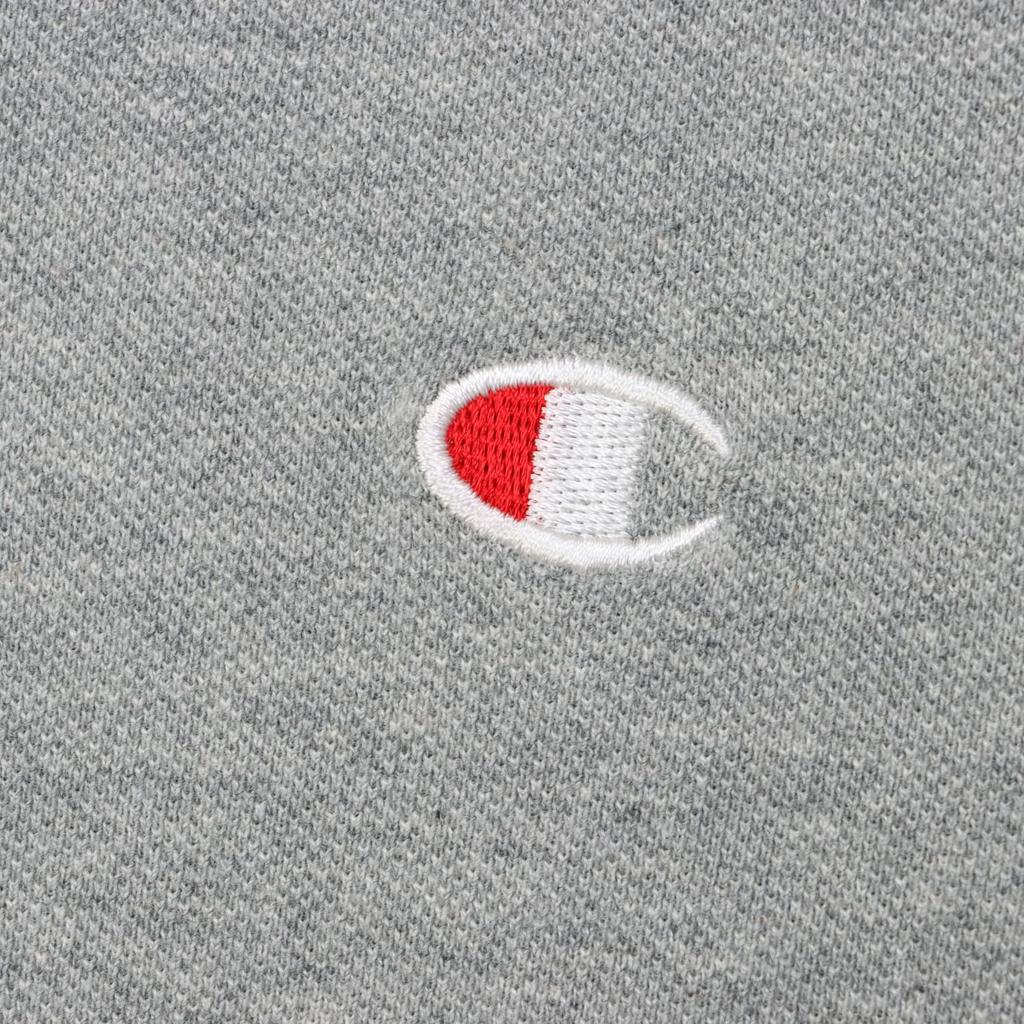 Champion Поло Шорты Одноточечное Поло с коротким рукавом Оксфордская рубашка XL, Рукав, 100% хлопок, Вышитый, Логотип, Рубашка, Базовая, C3-Z358Z, Мужская, Серая,