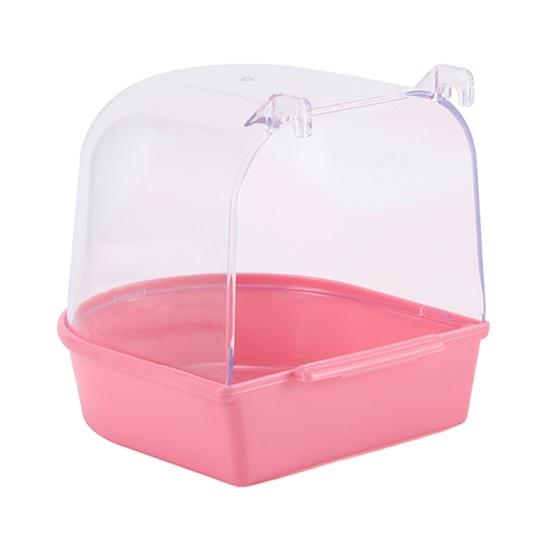 Easy To Clean Transparent Bird Bath Cage Convenient Bath Bathroom for Small Birds