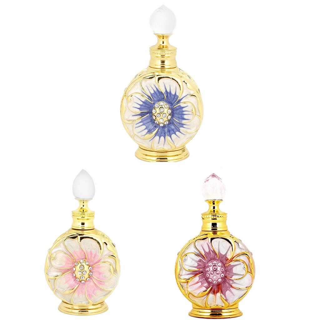 12 мл флакон духов винтажный пустой контейнер металлический рельефный цветок пустые искусственные многоцветные многоразовые банки