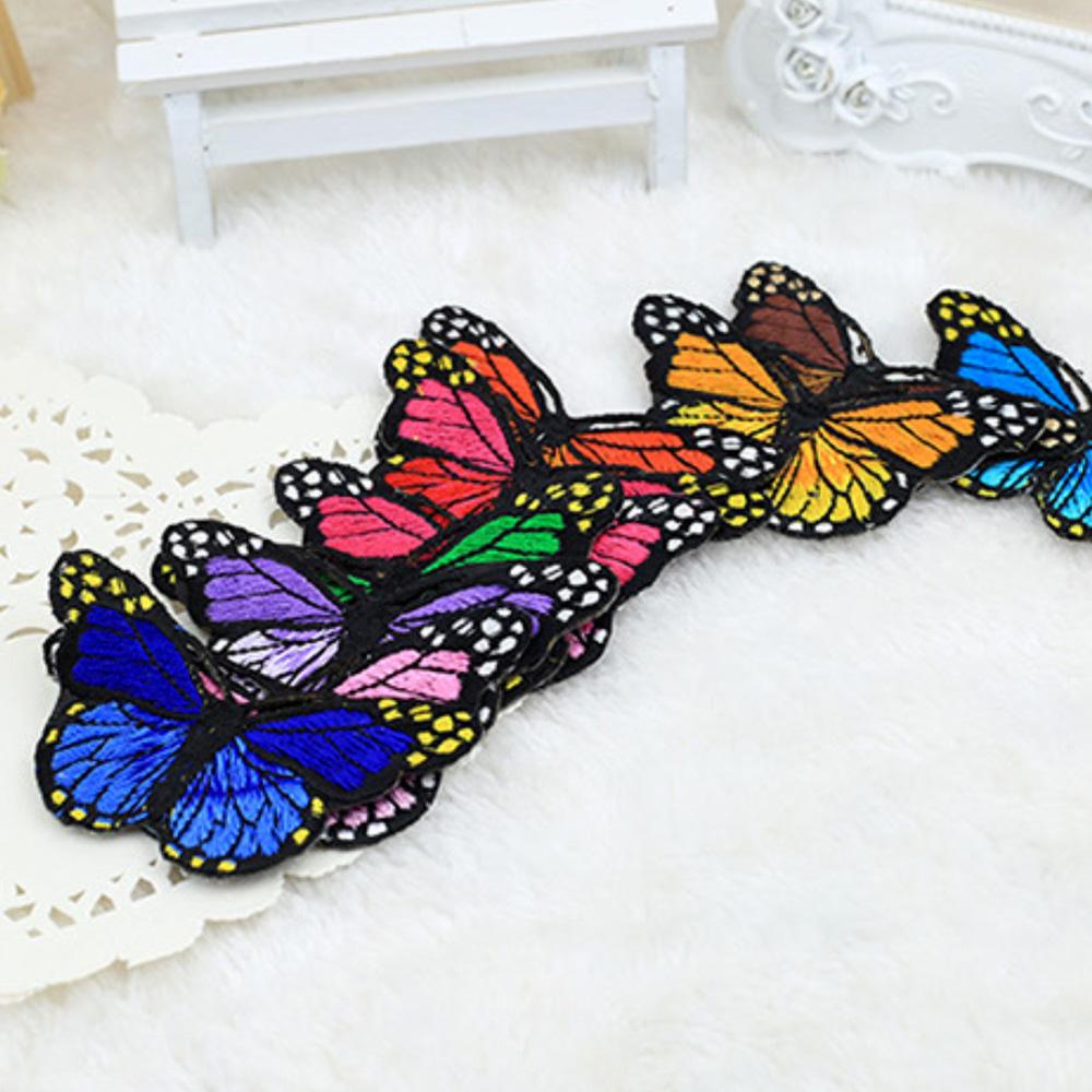 Sewing Badges Printing Butterfly Heat Transfer Sticker Iron On Patche Applique Clothes Patch