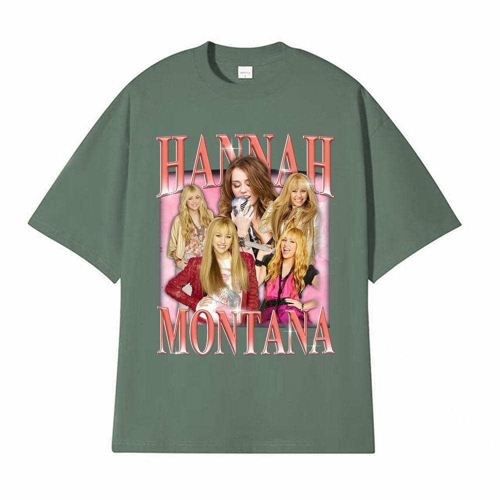 Hannah Montana Vintage 90s Graphic Tshirt Men Womens Clothing Aesthetic High Street T Shirts 100 Cotton Short Sleeve Tshirts