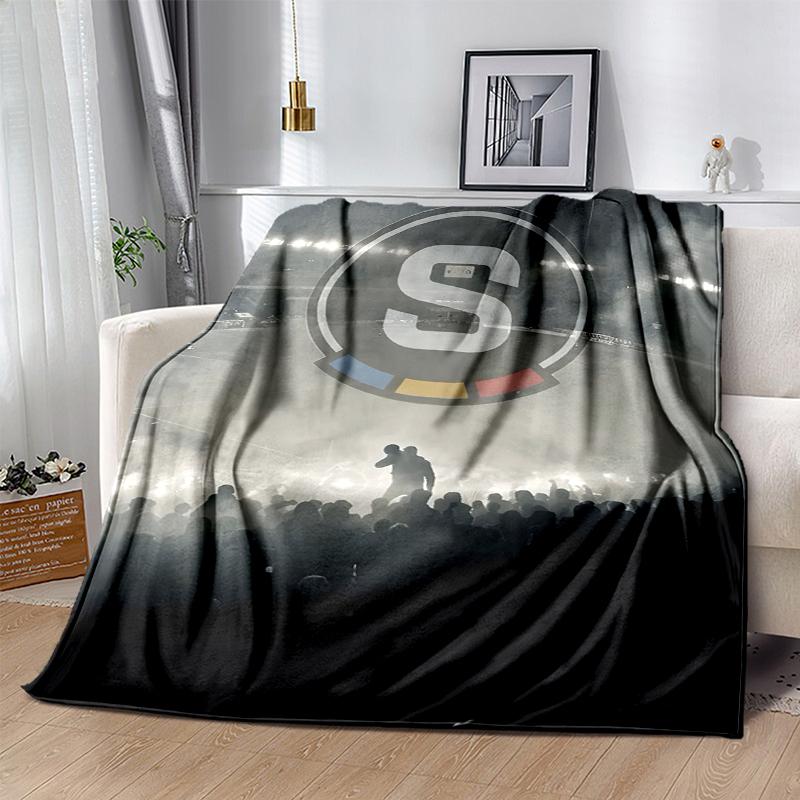 AC Sparta Praha Flannel Blanket Soft All-Season Throw, Design for Camping, Car Travel, Hiking Sofa, Bed, Office Perfect Gift for Parties