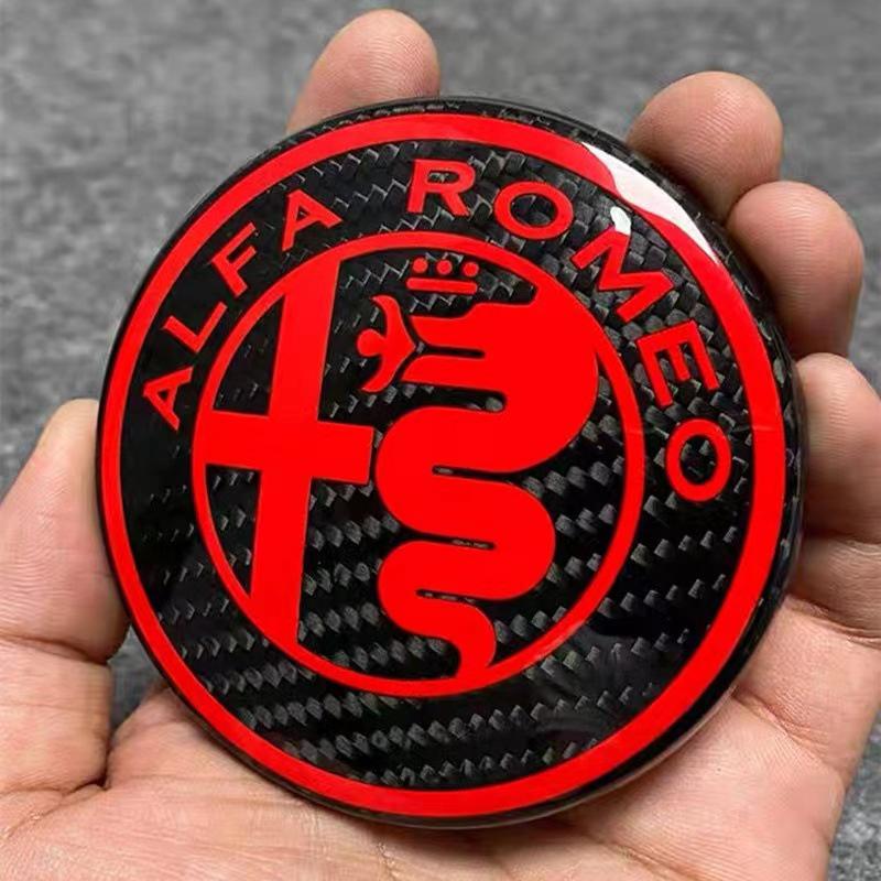 Alfa Romeo Giulia Stelvio Carbon Fiber Front & Rear Logos