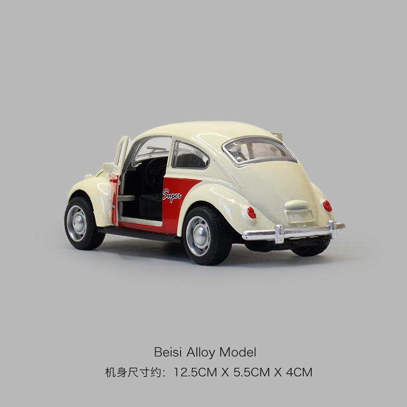 1: 36 Alloy Car Model Beetle Painted Racing Car Classical Car Model Rebound Door Opening Car Model For Children's Gifts