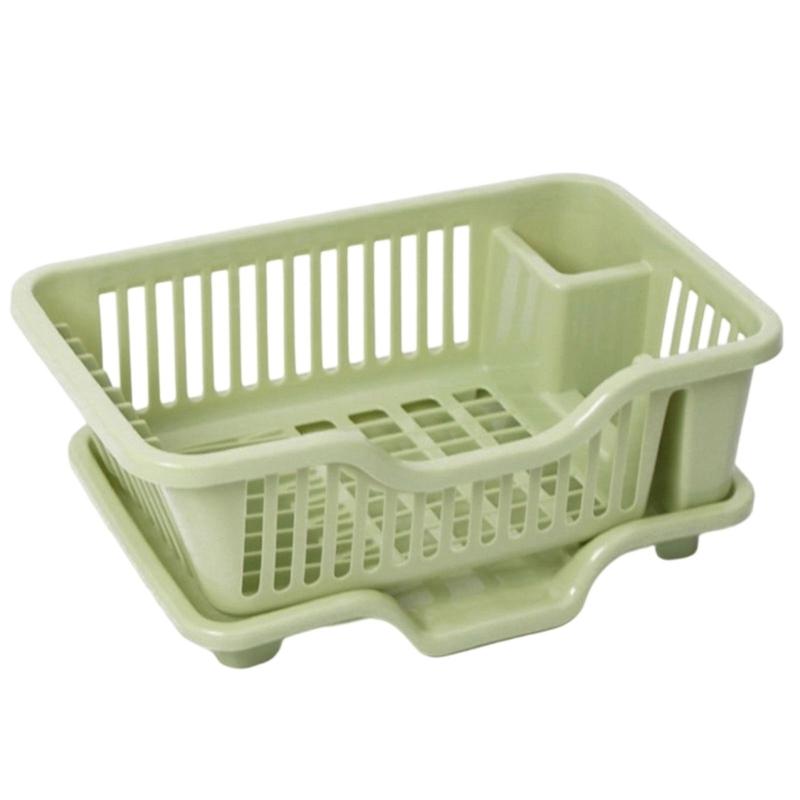 31BC Thick Car Bowls Rack Organiser with Drain Board Storage Compartments 43Cm