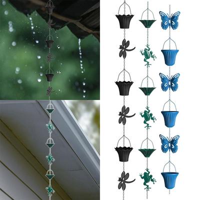 Цепочка для стока воды Наружный водосток Садовый декор Цепочки для сбора дождевой воды для Домов Крыш Сараев