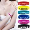 Courage Strength Rubber Wristbands Dream Inspirational Bracelet Motivational Silicone Wristbands