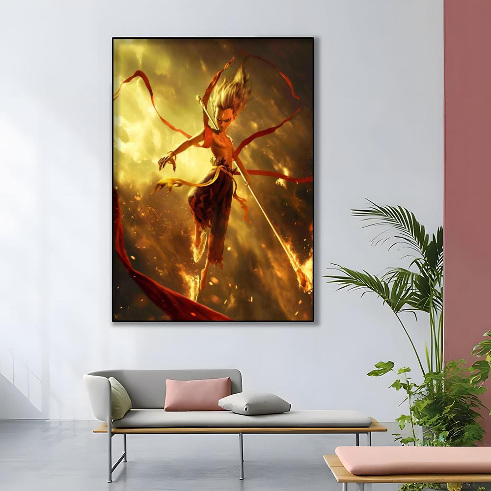 Poster Wall Art Printing Waterproof Myth Anima N_Nezha Home Living Chinese Bed Room Bar Aesthetic Decor