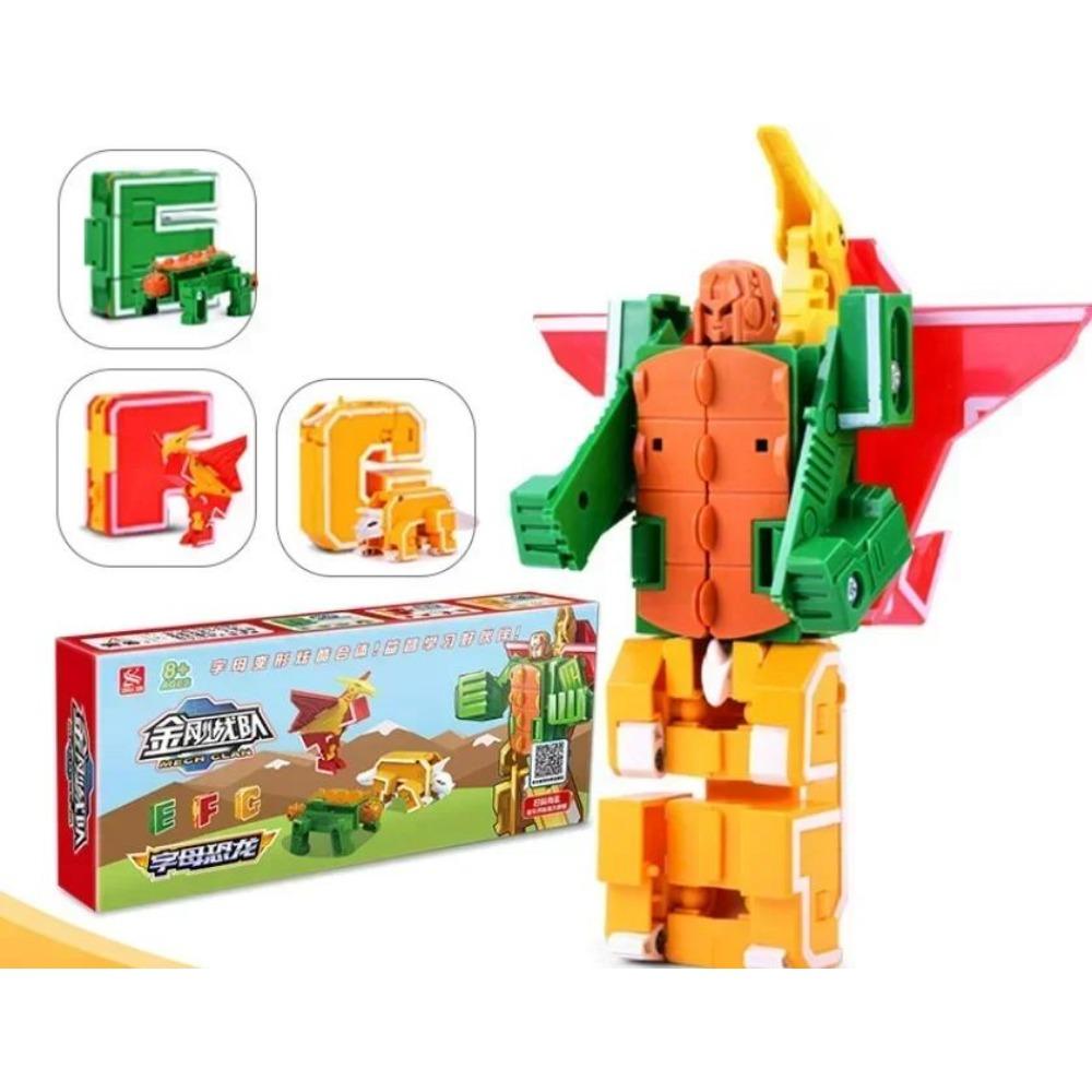 26 букв A-Z Алфавит Животное Динозавр Воин Деформация Экшн-фигурки Трансформация Робот Игрушки Для Детей Подарок Бринкедос