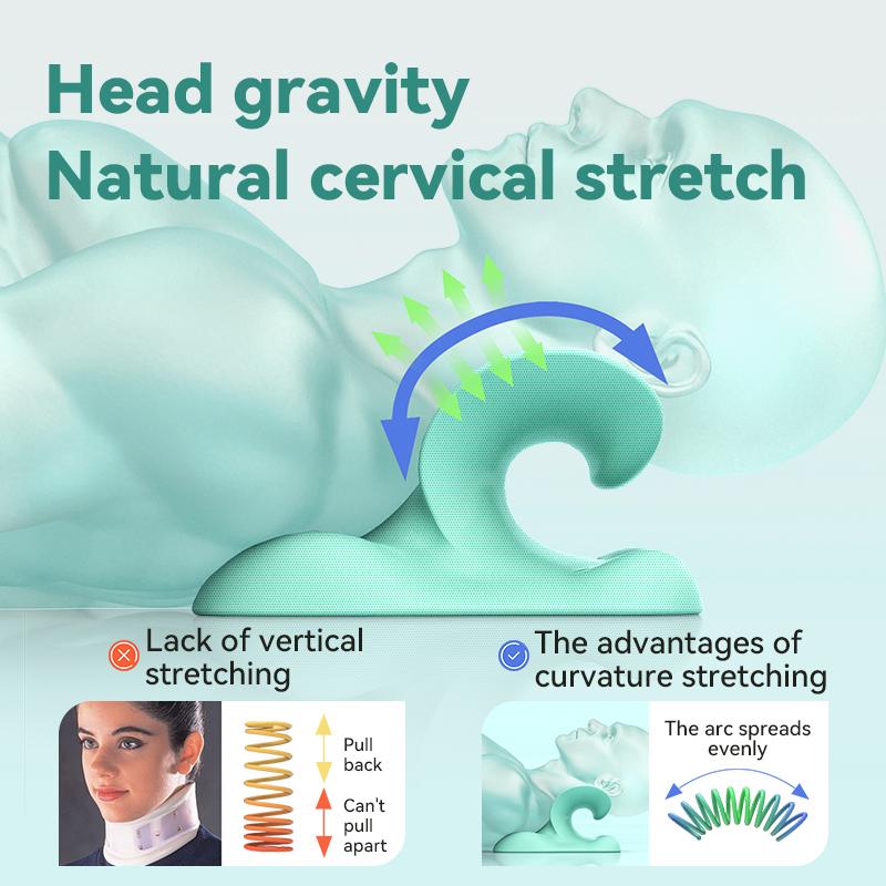 Растяжитель шеи, расслабитель плеч, шейный отдел хиропрактики, растягивающее устройство, релаксация для боли, коррекция позвоночника, массажная подушка