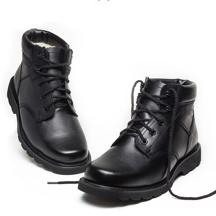 Мужские зимние ботинки Martin из коровьей шерсти: Туфли со стальным носком, противоскользящие, плюс бархат, утолщенный хлопковый материал