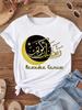 (Asian Size) Women T Shirt Letter Trend Cute 90s Style Short Sleeve Tee Top Clothing Fashion Print Lady Casual Female Graphic T-shirts
