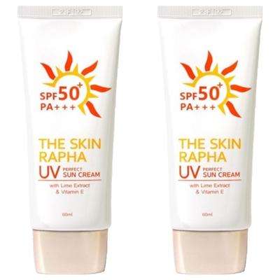 THE SKIN Rapha Солнцезащитный крем UV Perfect (Набор из 2) - Солнцезащитный крем SPF50+ PA+++ Высокая защита и увлажнение, 60 мл x 2