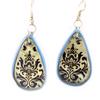 [L5226] - Designer Earrings 'Kilimanjaro' Blue Beige