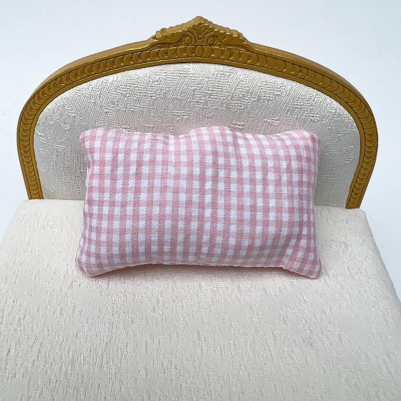 1Pcs 1/12 Dollhouse Miniature Furniture Toys Flower Pillow Cushions For Sofa Couch Bed For For Doll House Throw Pillow
