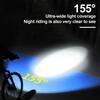USB Rechargeable Solar LED Bike Headlight and Horn 3 Lighting Modes Handlebar Mounted