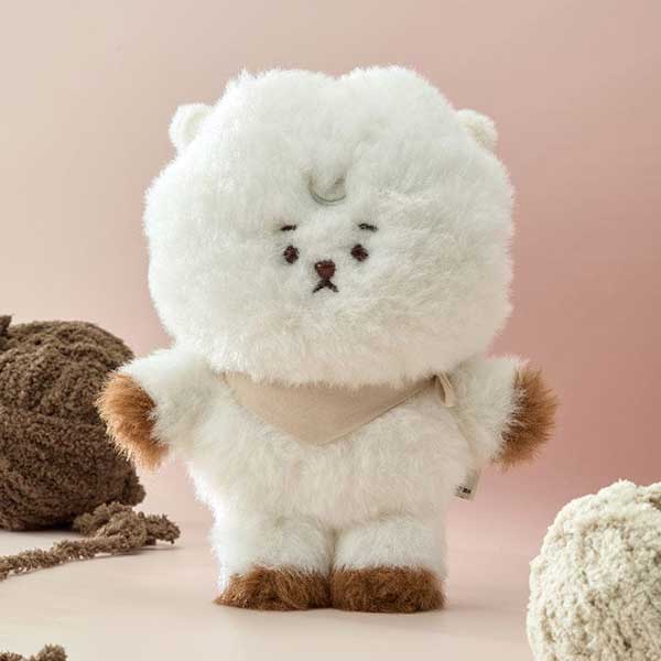 Официальная стоячая плюшевая игрушка BT21 'СДЕЛАНО RJ' - Премиальная коллекционная кукла