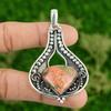 Unakite Gemstone Bezel Trendy Heart Chakra Pendant Jewelry 925 Sterling Silver