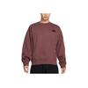Nike Solo Swoosh Fleece Crewneck Loose Sweatshirt Men Sweatshirt Bright-Burgundy HJ2236-652