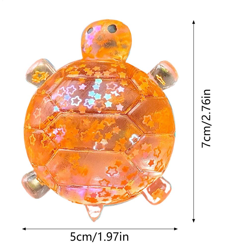 Glitter Turtle Shape Squeeze  Stress-relieving Fingertip Sensory Anti Stress Sensory Fidget Turtle Decompressions