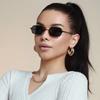 Металлические Солнцезащитные очки Маленькой Оправы Полигональной Формы Для Женщин Модные Ретро Очки Личность Высококлассные Солнцезащитные очки 340