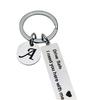Буквенный узор, подарки ко Дню отца, безопасный брелок из нержавеющей стали
