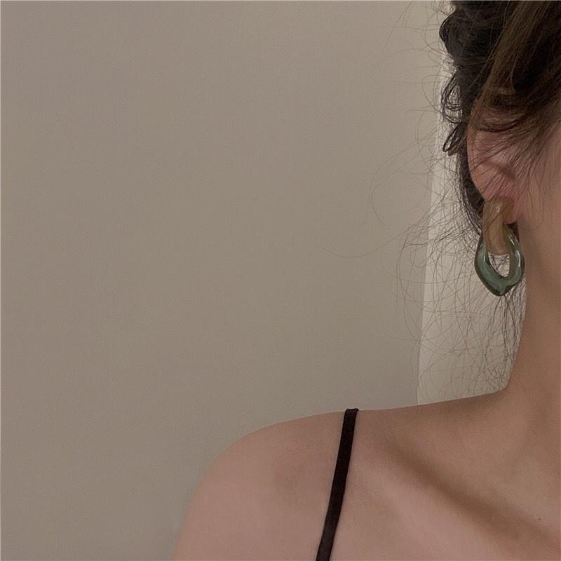 Красочные прозрачные акриловые серьги-капли для женщин, геометрические полые массивные серьги-капли для девочек, модные ювелирные изделия, подарок