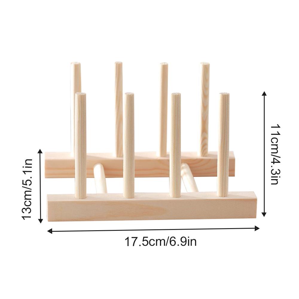 Kitchen Tableware Drying Rack Bamboo Wood Stand Holder Detachable Space Saving Multifunction Drain Dish Plate Bowl Cup Pot Lid Book Organizer Storage